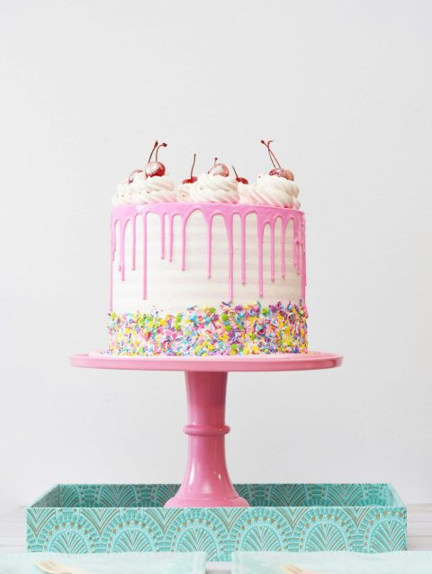 Funfetti Drip Birthday Cake